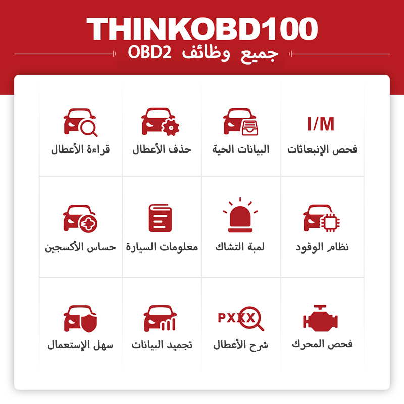 جهاز تشخيص أعطال السيارات Thinkobd 100